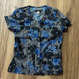 Black and Blue scrub top